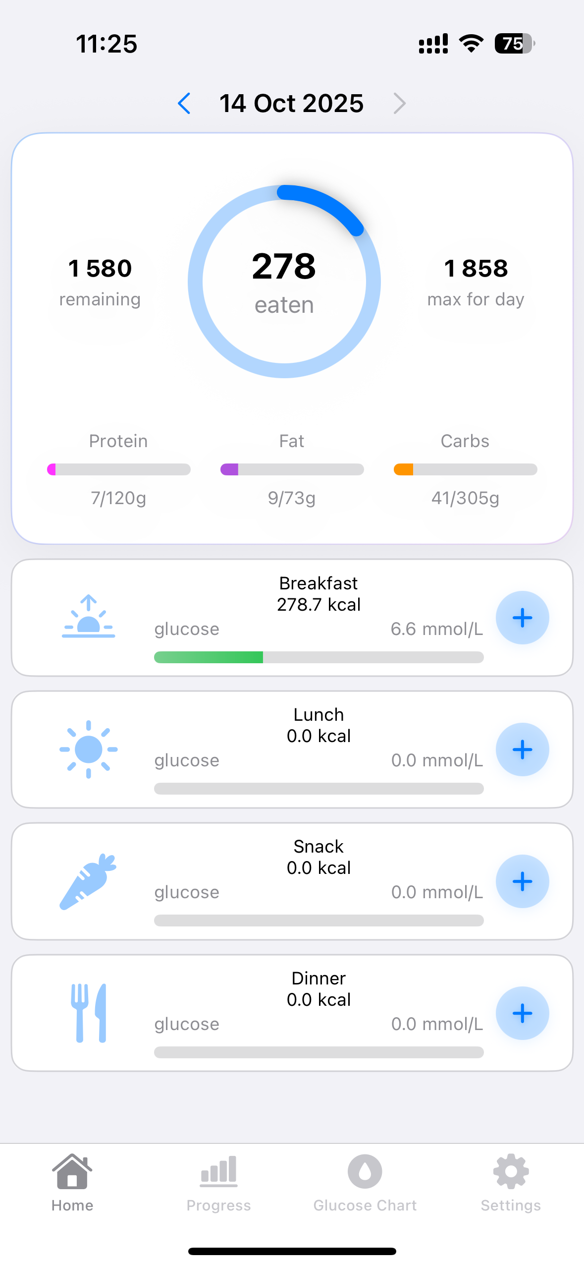 Calorita app preview